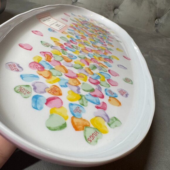 Cupcakes & Cashmere Heart candies‎  Print Flutter Serving Platter NEW WITH TAG - Picture 7 of 9